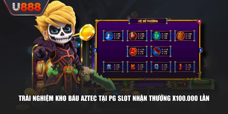 PG Slot Chinh Phục Jackpot Nhận Tiền Thưởng Tức Thì 3 Trải nghiệm Kho Báu Aztec tại PG Slot nhận thưởng x100.000 lần